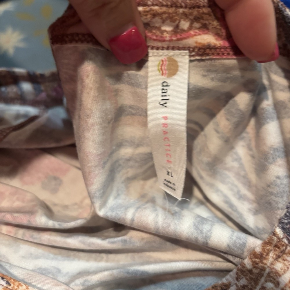 Anthropologie Daily Practice Zebra Floral Print Ruched Side Dress Women's XL - Picture 9 of 9